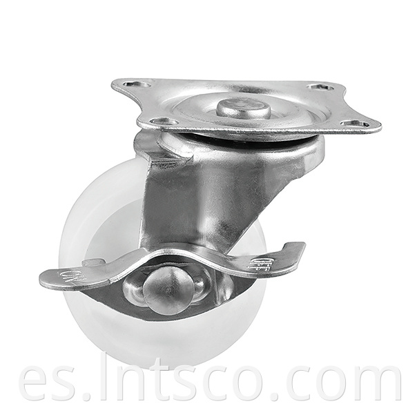 Light Duty White PP Side Brake Caster